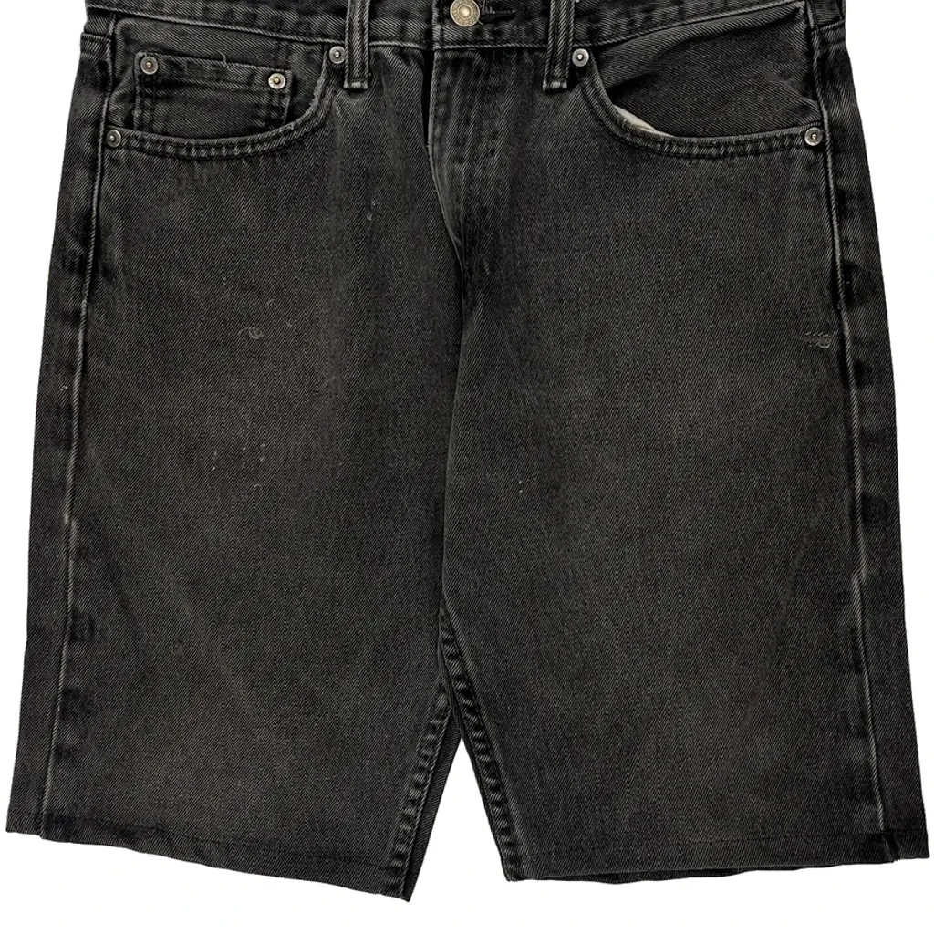 Levis Denim Shorts - 32W 9L Black Cotton - Image 10