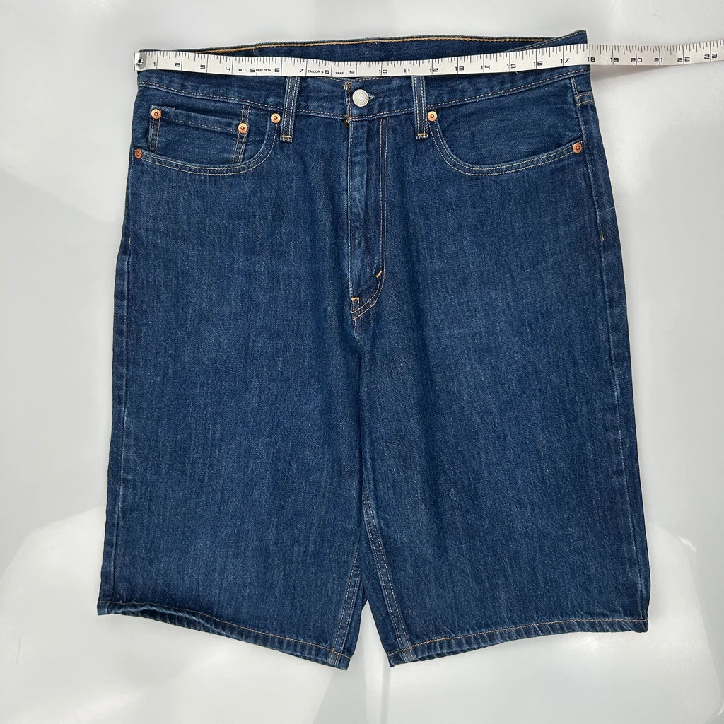 Levis Denim Shorts - 34W 11L Blue Denim - Image 3