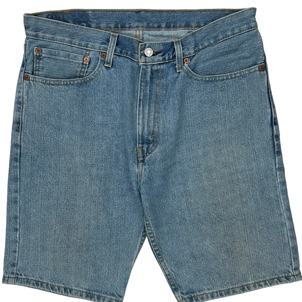 Levis Denim Shorts - 34W 11L Light Wash Cotton - Image 9