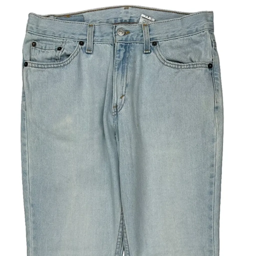 Made In USA Levis 521 Flared Jeans - 32W US 8 Light Wash Cotton - Image 10
