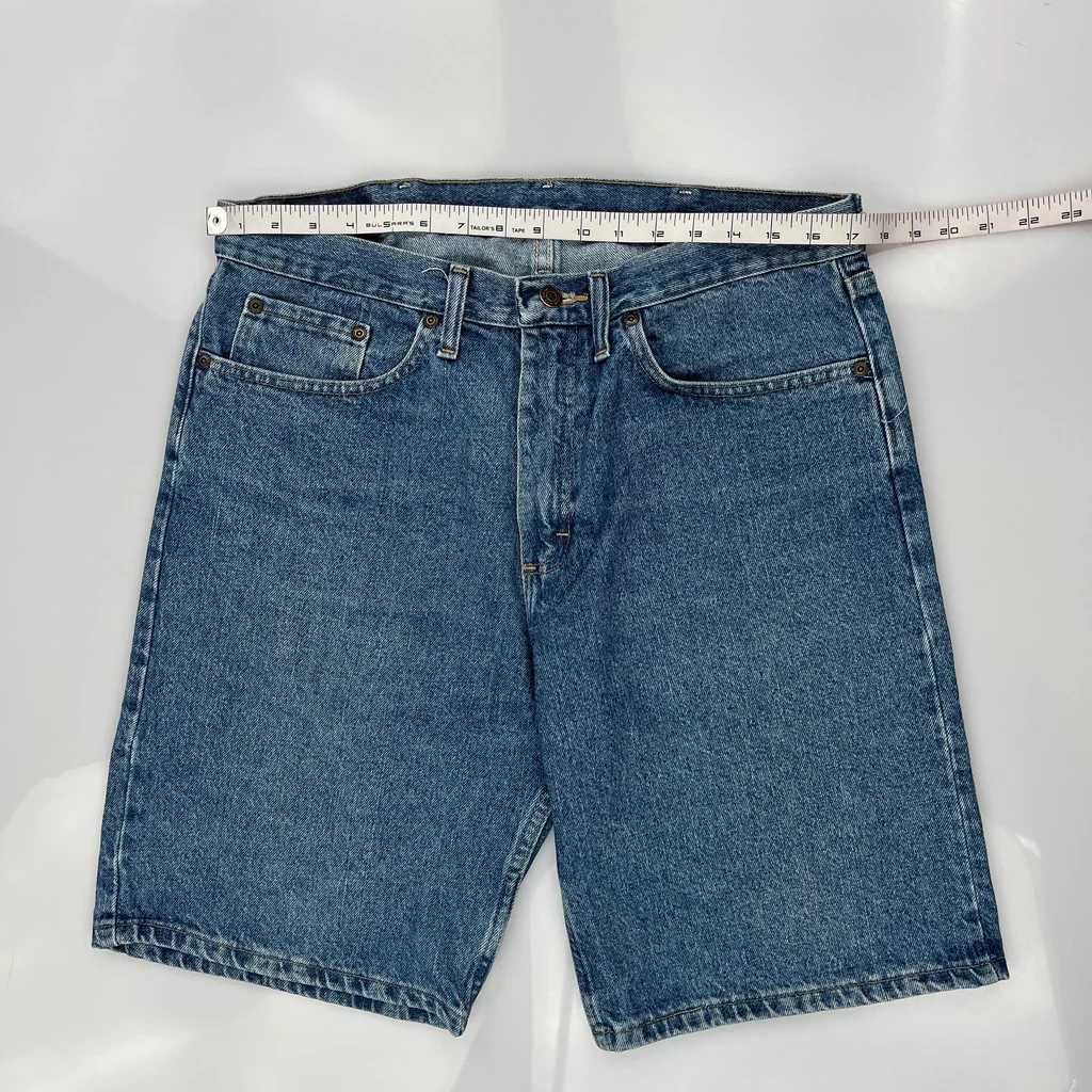 Wrangler Denim Shorts - 34W 11L Blue Denim - Image 3