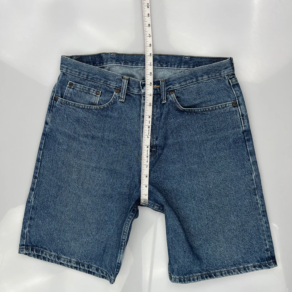 Wrangler Denim Shorts - 34W 11L Blue Denim - Image 4