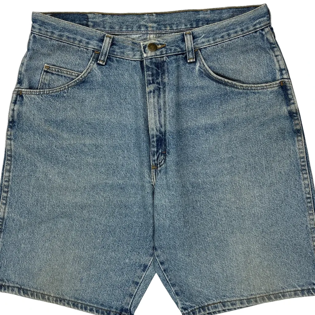 Wrangler Denim Shorts - 34W 10L Light Wash Denim - Image 9